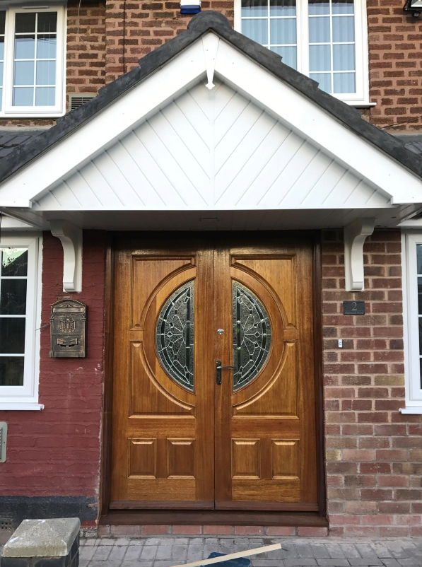 Finished front entrance of house